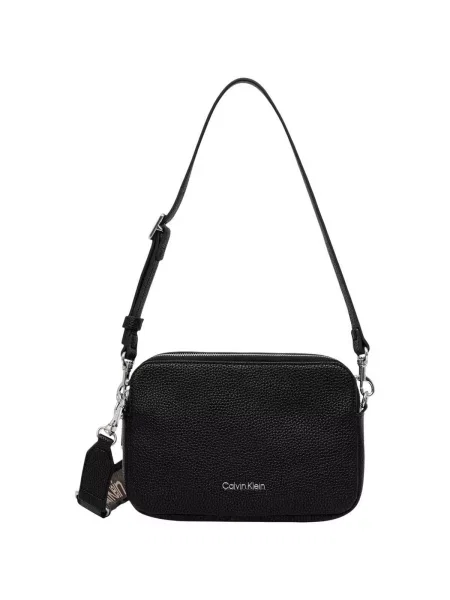 Kabelka Calvin Klein Webbing 2X Strap Camera Bag čierna
