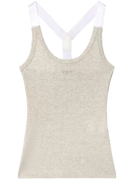Podkoszulka Off-white prążkowana biała