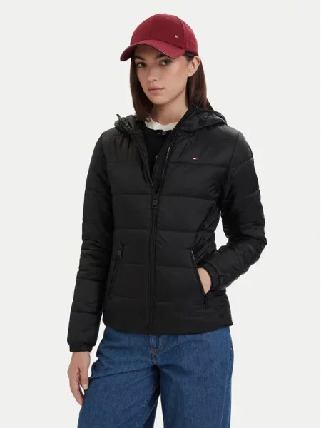 Tommy Jeans Prechodná bunda čierna