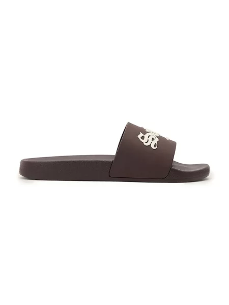 AllSaints pantofle Saint Slider hnědé