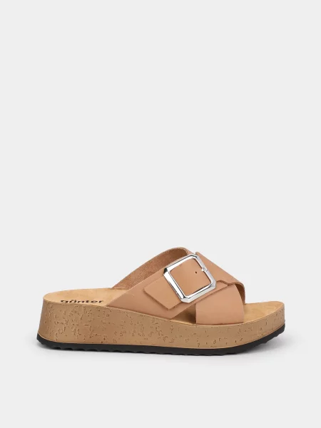 Gunter Шльопанці Без підкладки бежевий