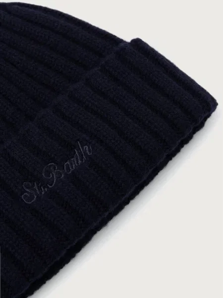 Saint Barth czapka beanie wełniana niebieska