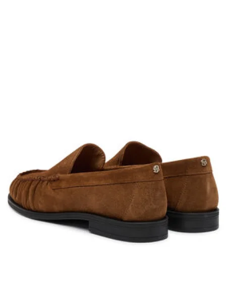BOSS BLACK Loafer cipők Lycia_Mocc_SD | hasított bőr fekete