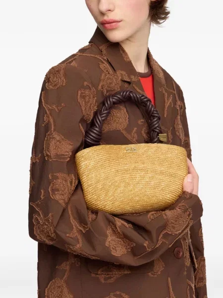 Geantă shopper Ganni țesută