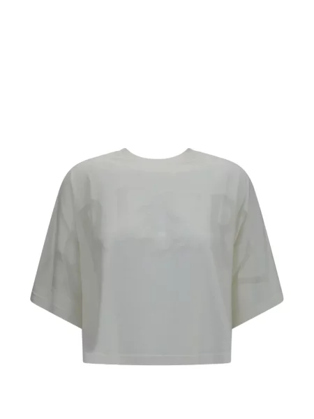 Scurt tricou Burberry cu imagine alb