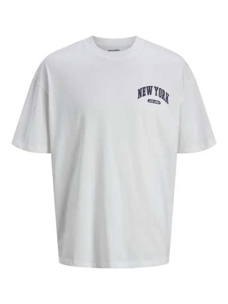 JACK & JONES Tricou Bradley negru alb