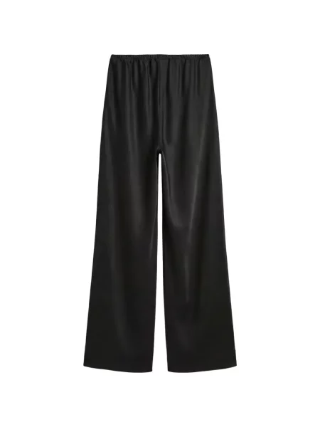 Pantaloni Reformation din satin negru