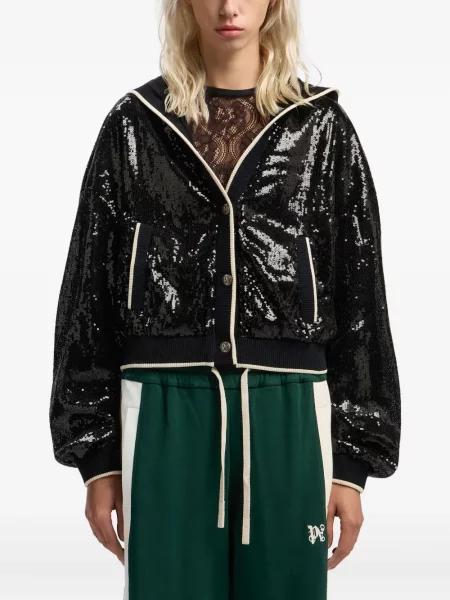 Geacă Palm Angels cu paiete negru