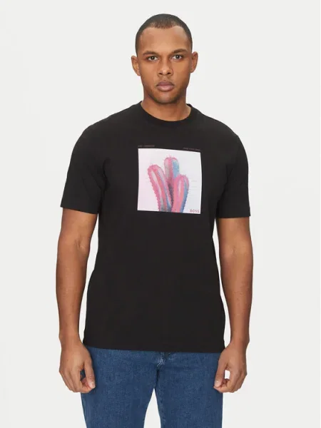 BOSS Tricou Te_Mextour negru