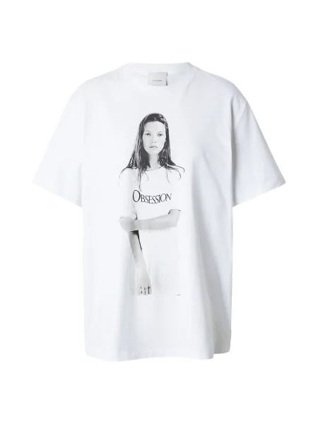 Calvin Klein Tricou OBSESSION gri / negru alb