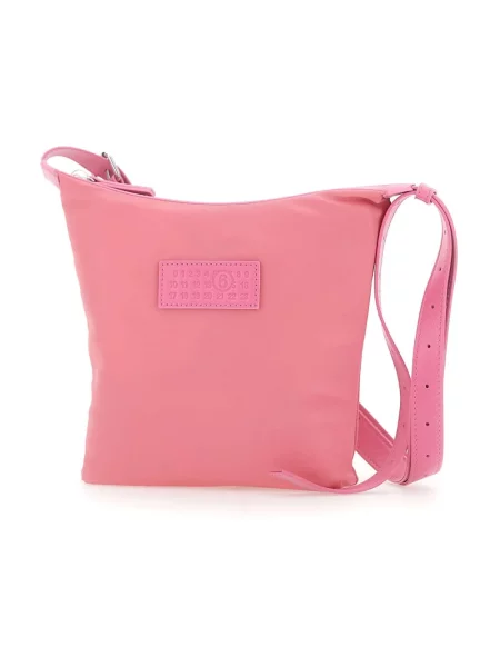 Torebka crossbody Mm6 Maison Margiela z logo różowa