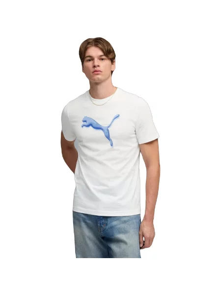 T-shirt Puma Graphic Cat Logo Tee biała