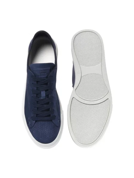 Sneakersy Baldinini skórzane plecione niebieskie