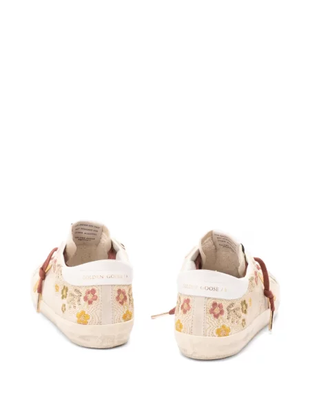 Sneakerși Golden Goose cu model floral auriu