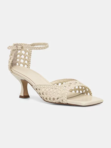 Souliers Martinez sandali z nizko usnjeni VERONICA bež