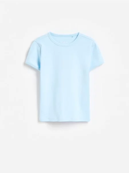 Reserved Tricou cu adaos de modal albastru-pal albastru