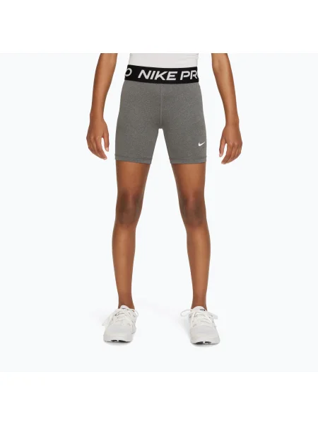 Gyerek rövidnadrág Nike Pro Dri-Fit 5" carbon heather/white. Méret: fehér