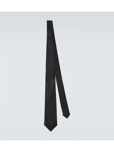 Cravată Tom Ford din piele negru