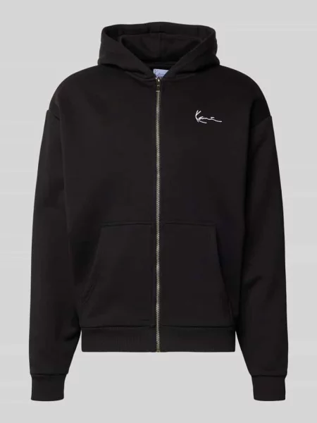 Bluza rozpinana o kroju regular fit z wyhaftowanym logo model ‘Chest’ Karl Kani czarna