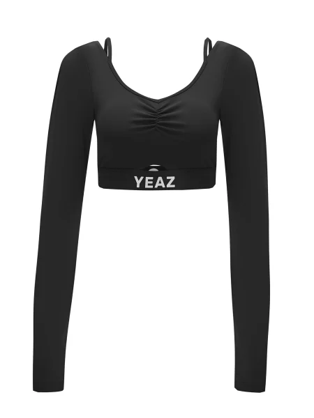 YEAZ Tricou funcțional Horizon negru alb