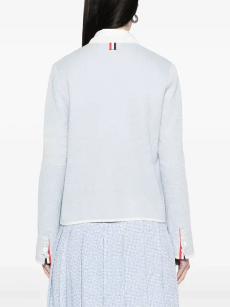 Geacă Thom Browne tricotate albastru