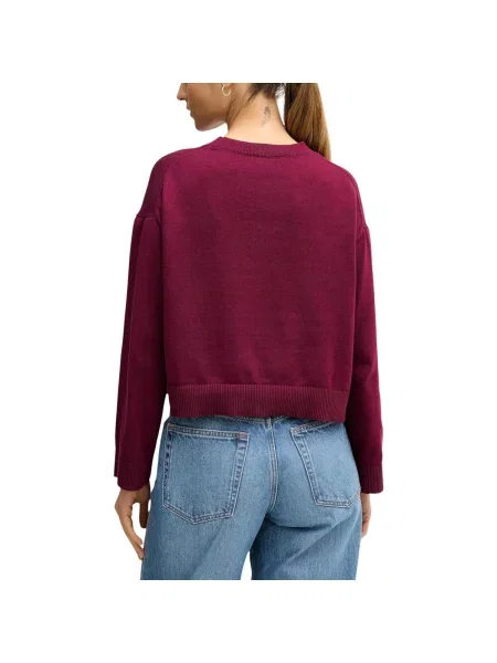 Calvin Klein Jeans Sveter lesného ovocia / tmavočervená červená