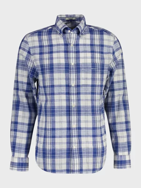 Картата сорочка Gant синя