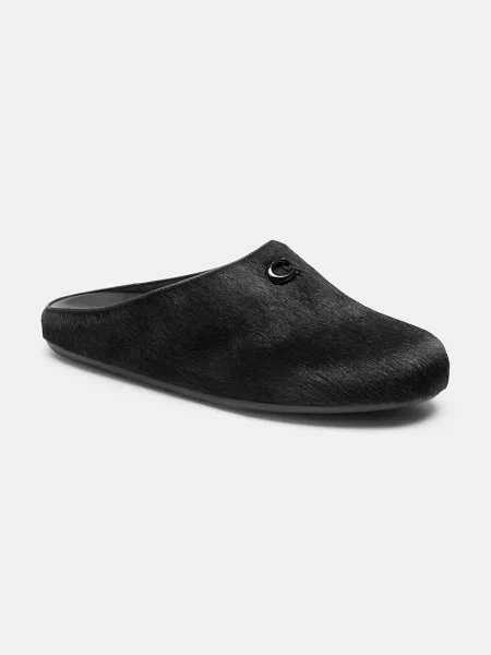 Coach σαγιονάρες mules Γυναικεία δερμάτινες Sculpted C Soft Mule μαύρο