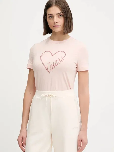 Тениска Guess LOVE дамска оранжево