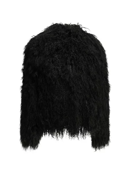 Haină din piele de oaie Fureco din piele de oaie negru