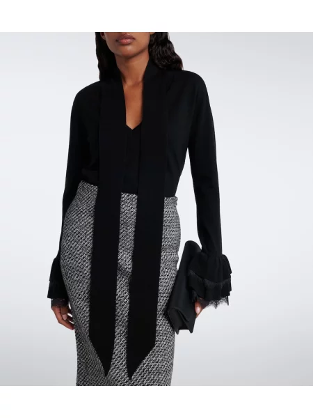 Top Nina Ricci de lână negru