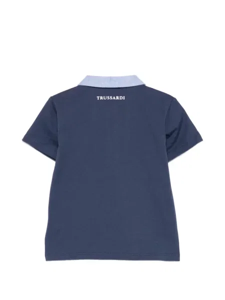 Koszulka polo dziecięca Trussardi niebieska