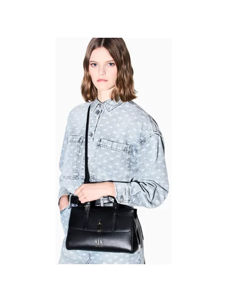 Armani Exchange crossbody kabelka dámska z imitácie kože čierna