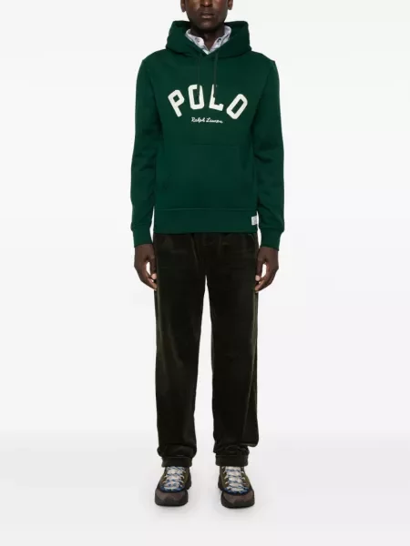 Hlače Polo Ralph Lauren s vezom zelena