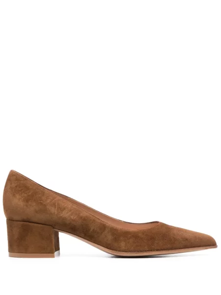 Pantofi cu toc Gianvito Rossi din piele de căprioară maro