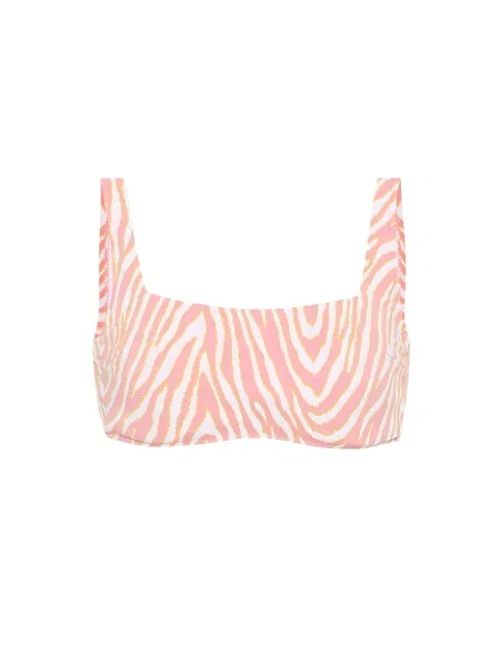 Bikini Heidi Klein z nadrukiem w zebrę różowy