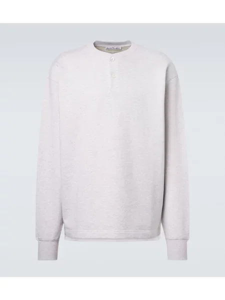 Hanorac Acne Studios cu broderie gri