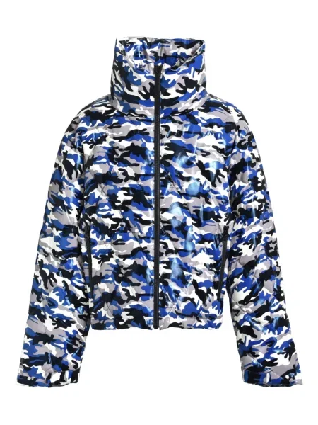 Geacă Breath cu model camuflaj albastru