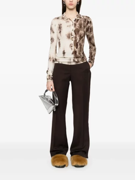 Pantaloni Off-white de lână alb