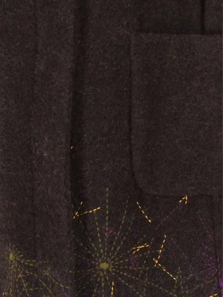 Pelerína Dries Van Noten Pre-owned s výšivkou hnědý