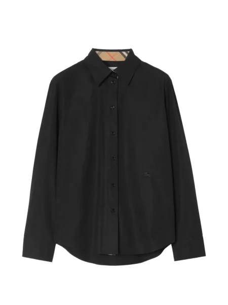 Cămașă Burberry clasică din poplin negru