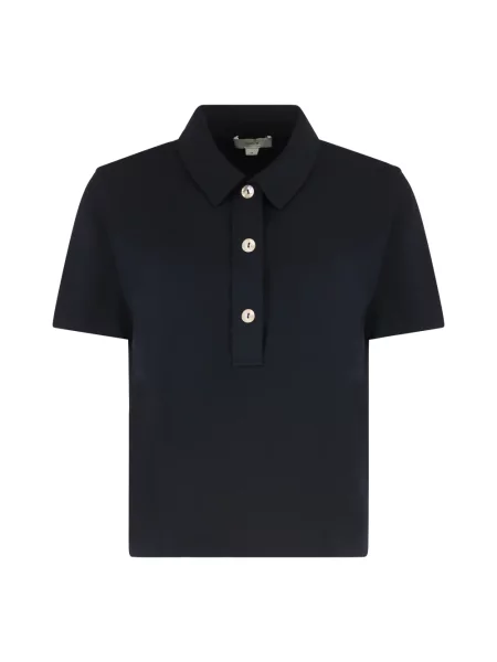 Polo Vince z krepy niebieskie