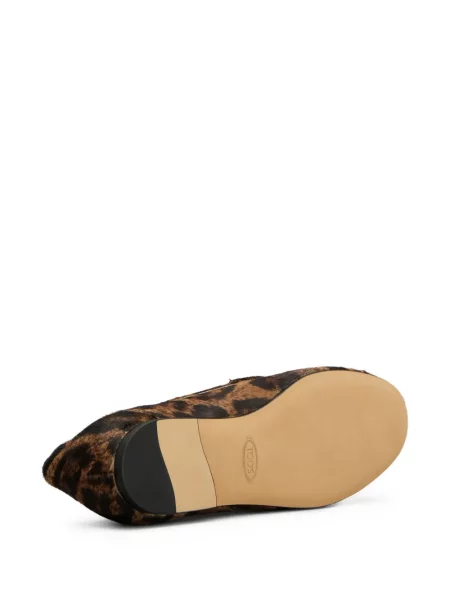 Pantofi loafer Tod's cu imagine cu model leopard maro