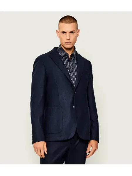 BOSS BLACK Sacou cu adaos de lână negru