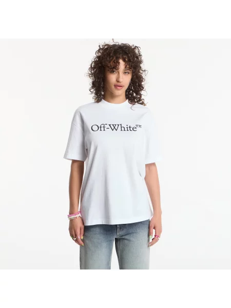 Tricou Off-White Big Logo Bookish Regular Tee White M alb