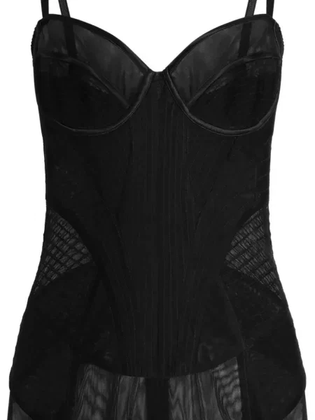 Tüll mini ruha Dolce & Gabbana fekete
