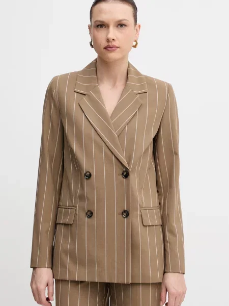 United Colors of Benetton marynarka dwurzędowa z brązowa