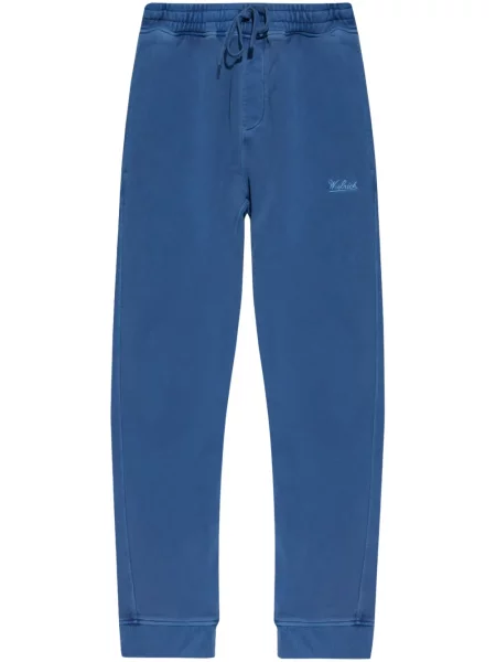Pantaloni Woolrich cu broderie albastru