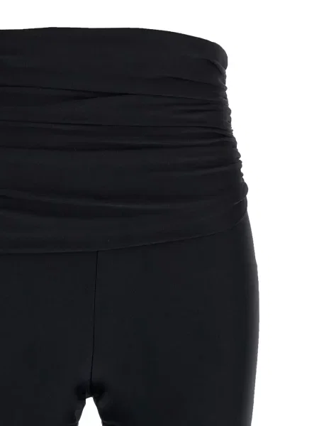 Leggings The Andamane drapate negru