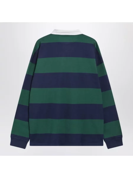 Koszula Polo Ralph Lauren w paski z paskiem z dżerseju zielona